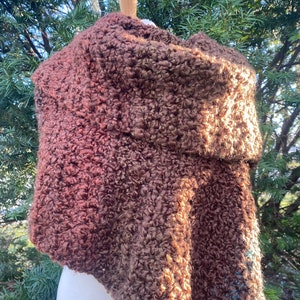 Hand Made Bulky Shawl, A Shawl, Wrap Shawl, Teddy Shawl, Cosy Shawl, Crochet Shawl