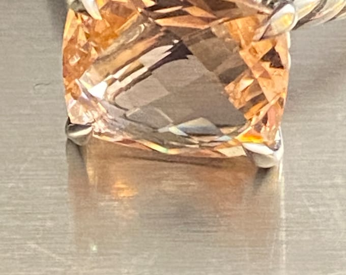 Used David YURMAN Morganite Gem stone ring size 8