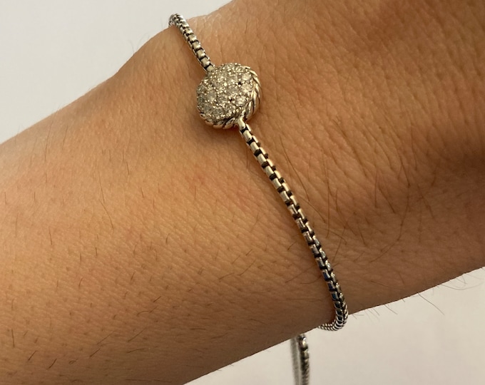 PREVIOUSLY USED David Yurman Diamond Chatelaine Bracelet  adjustable chain