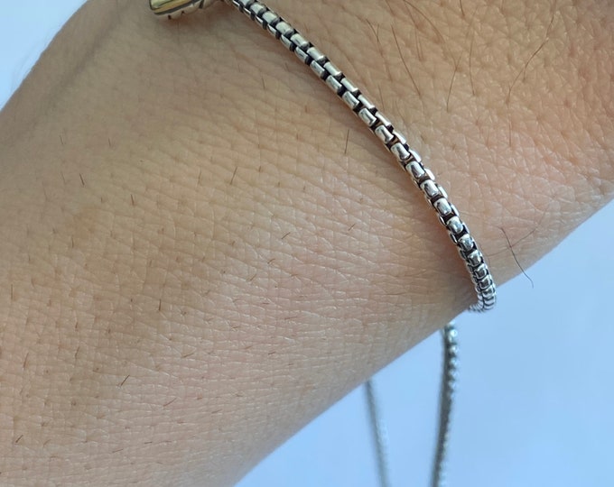 Previously Used  David Yurman 18K Gold  Heart Station Adjustable Bracelet