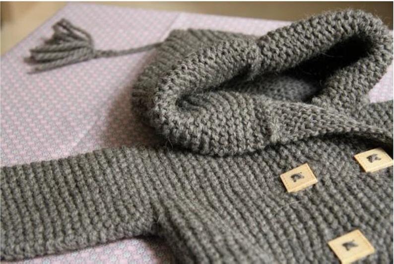 Pdf Chunky Baby Jacket Knitting Pattern Etsy