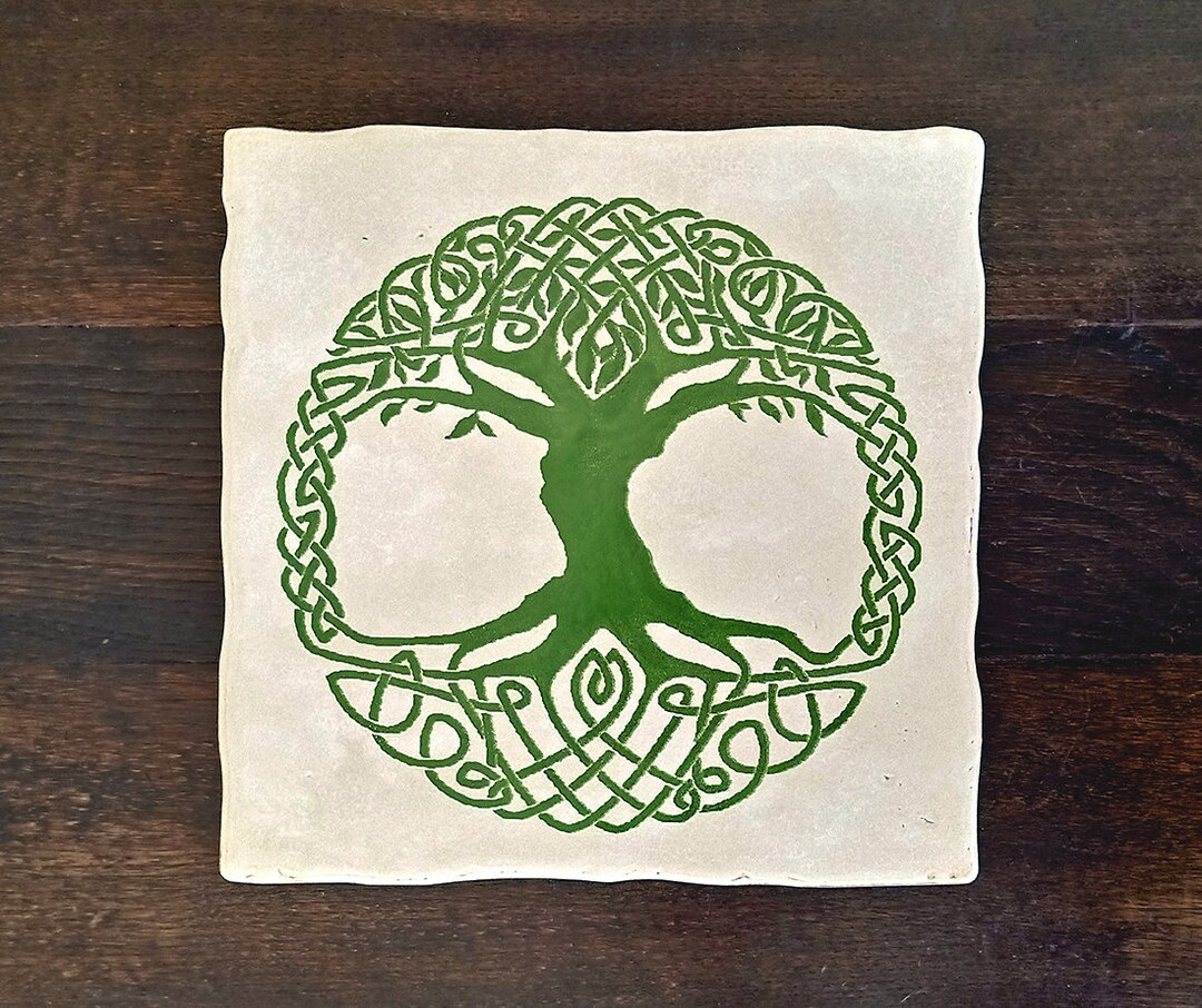 Celtic Tree of Life Decorative Tile - Etsy