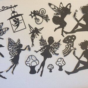 Unicorn Die Cut Out Silhouettes Card Craft Fairy Jar X8 Unicorn Die Cut Out Silhouettes Card Craft Fairy Jar X8