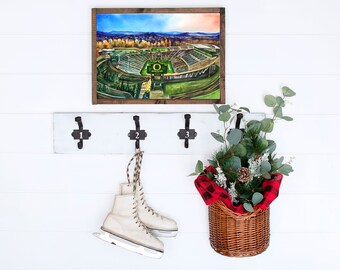 Autzen Stadium Watercolor Print