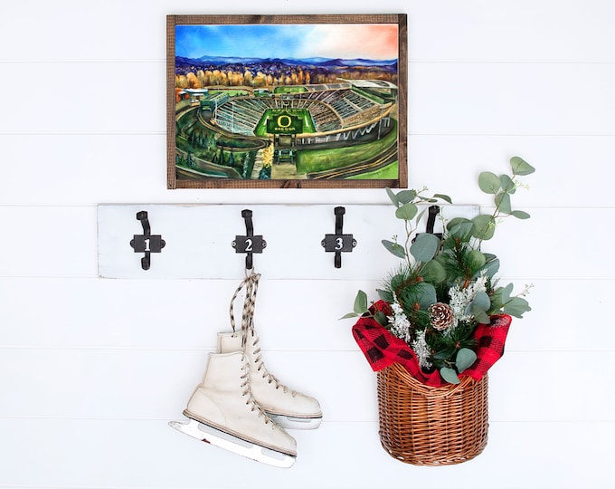 Featured listing image: Autzen Stadium Watercolor Print