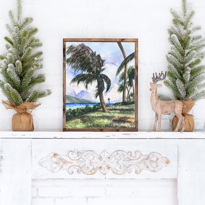 Ka&#39;anapali Beach Day Watercolor Painting