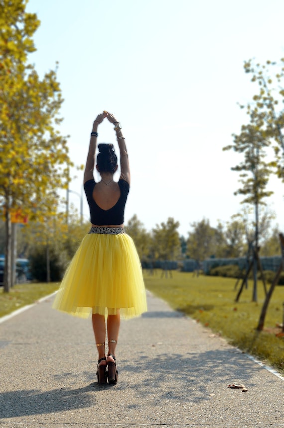 yellow tutu skirt for adults