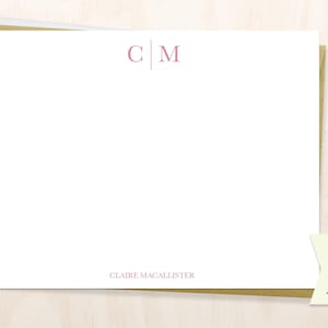 Personalized Monogram Initials Notecard Set/ Chic elegant Stationery/ classic stationery wedding gift/ Couples stationery/Family notecards