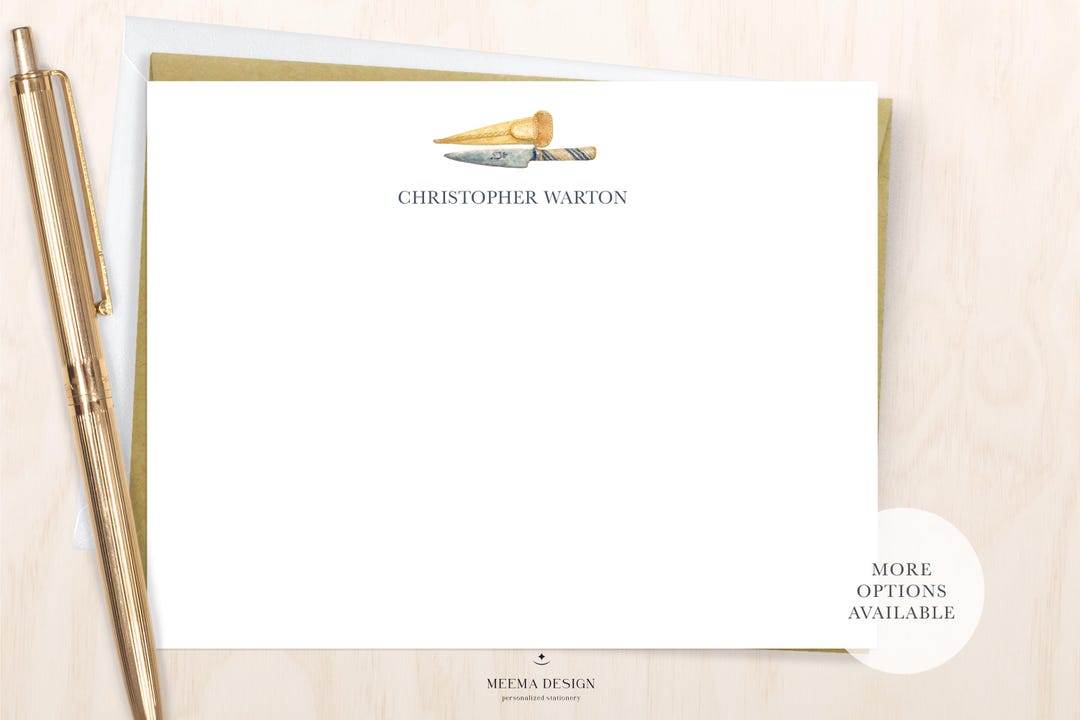 Knife Note Personalized Watercolor Facon Knife Note Card Set/traditional Gaucho ...