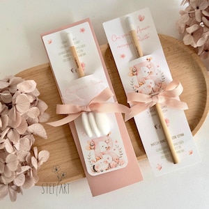 BOMBONIERA ECOLOGICA con matita piantabile - mod. "piccoli animali" - con confetti euro 5,70 - senza confetti euro 4,00