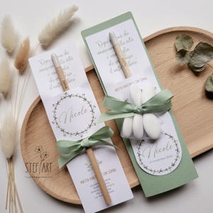 BOMBONIERA ECOLOGICA con matita piantabile - mod. "albero della vita" - con confetti euro 5,90 - senza confetti euro 4,00