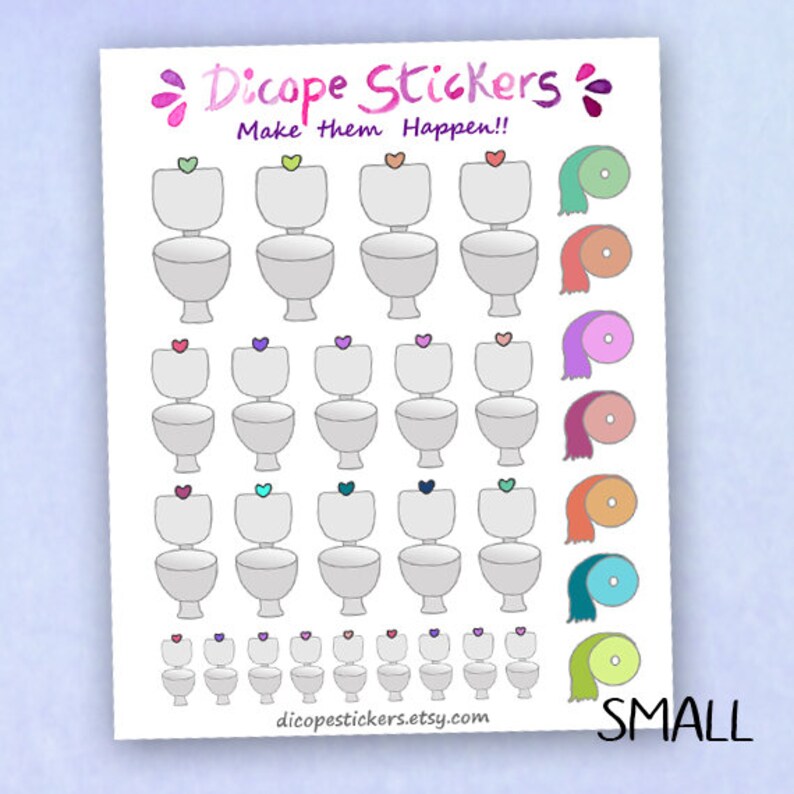 Toilet Planner Stickers / Clean Bathroom Stickers Clean Etsy