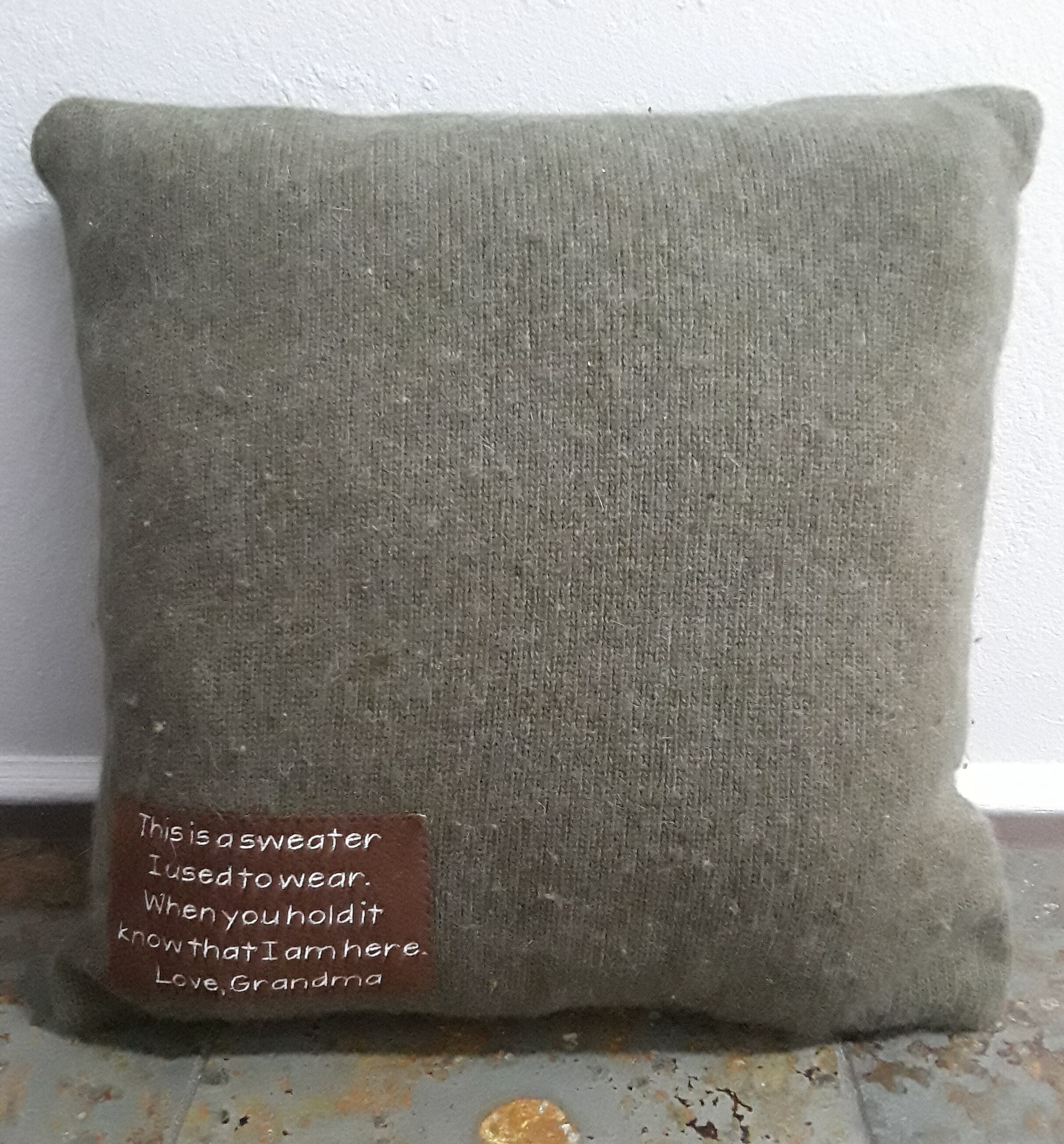 sweater pillows with buttons