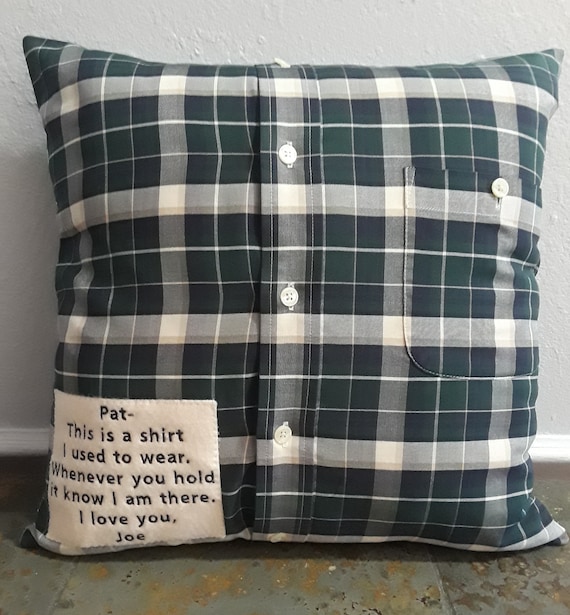 in memory shirt pillow