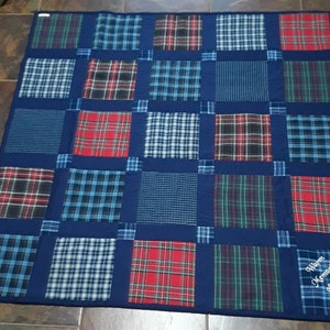 Quilt Made From Loved Ones Clothes, Memory Blanket for Mom or Dad ...