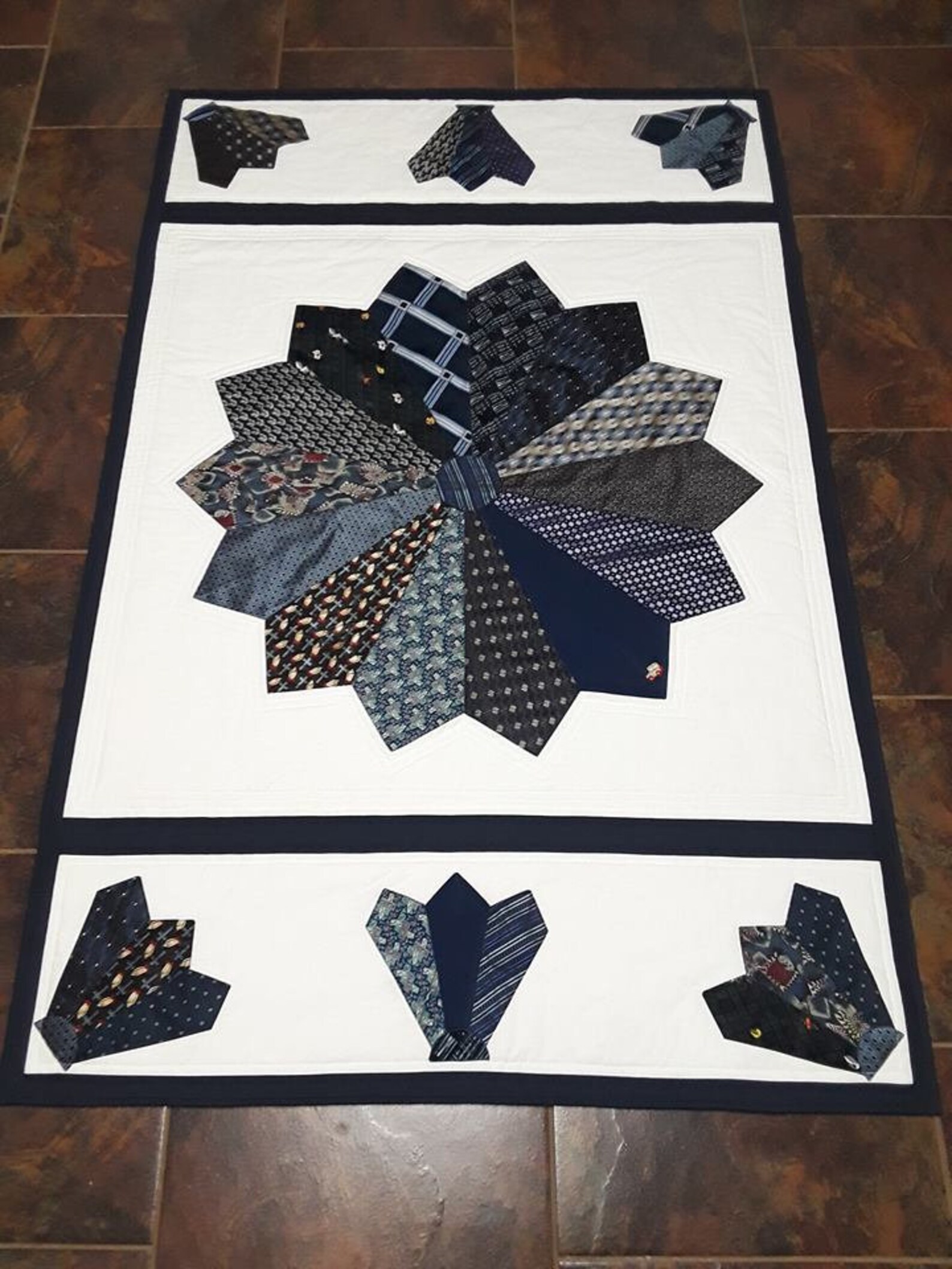 Tie Quilt Custom Handmade Memory Blanket Made From Clothes - Etsy