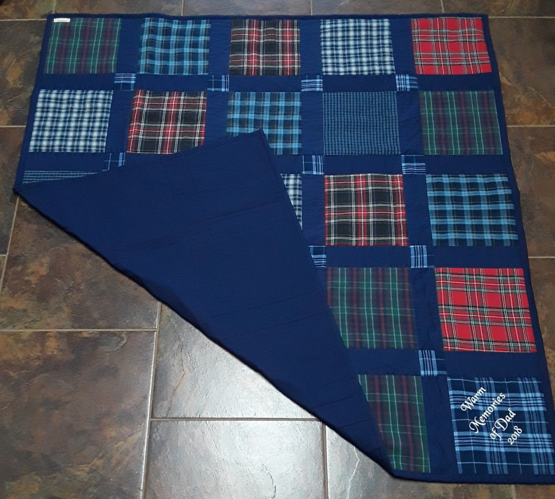 Quilt Made From Loved Ones Clothes Memory Blanket for Mom or Etsy
