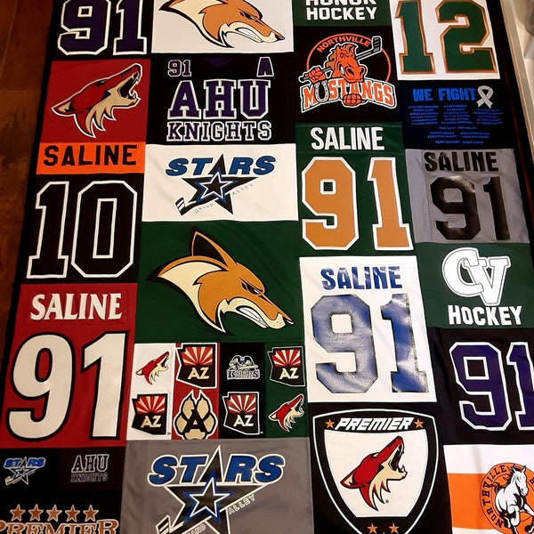 Memory Quilts Made From T-Shirts and Clothes, Handmade Mosaic Quilts, Personalized Keepsake Blanket