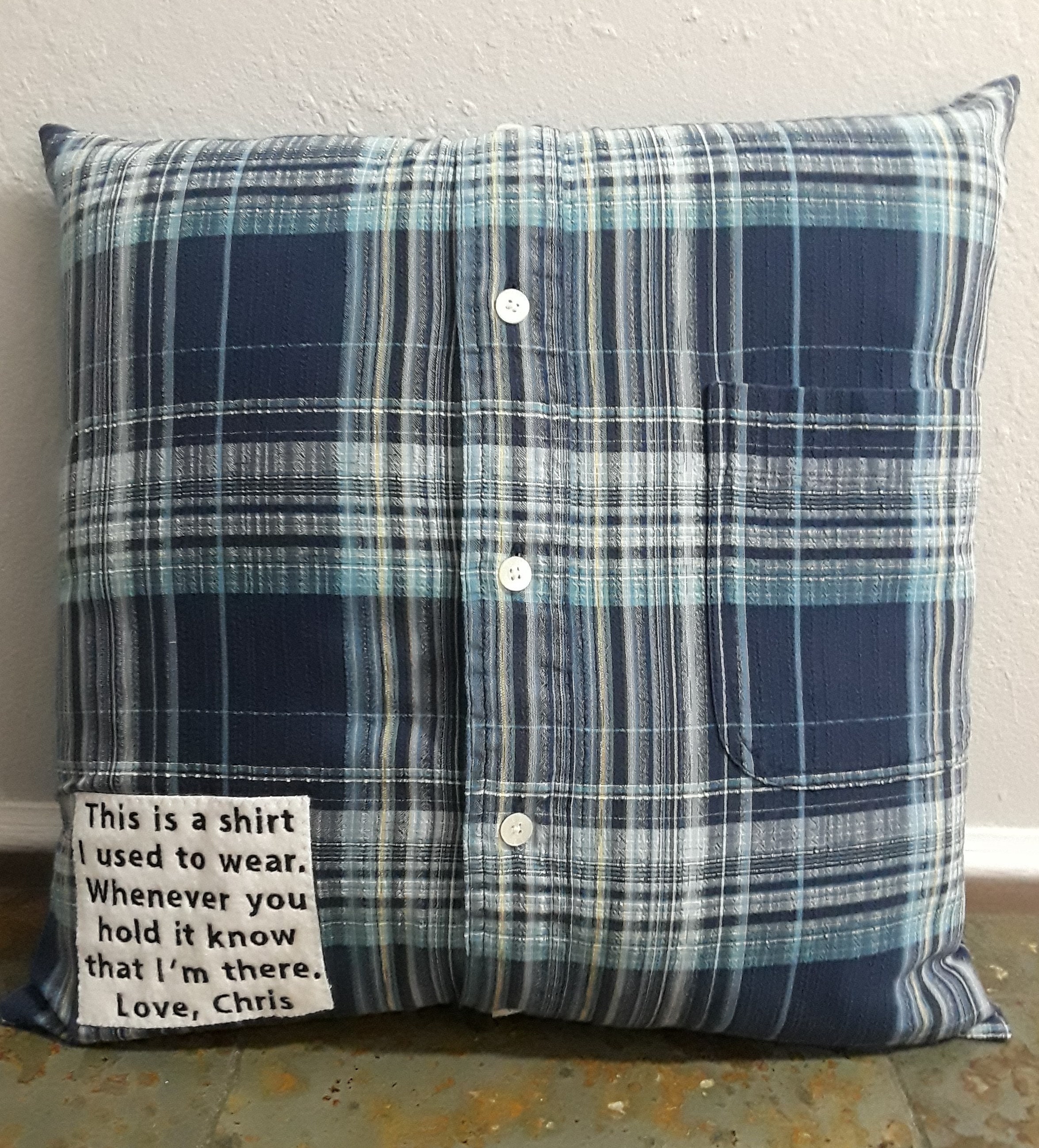 Memory Pillow From Shirt Pillow Made From Shirt Dress Shirt Etsy Ireland
