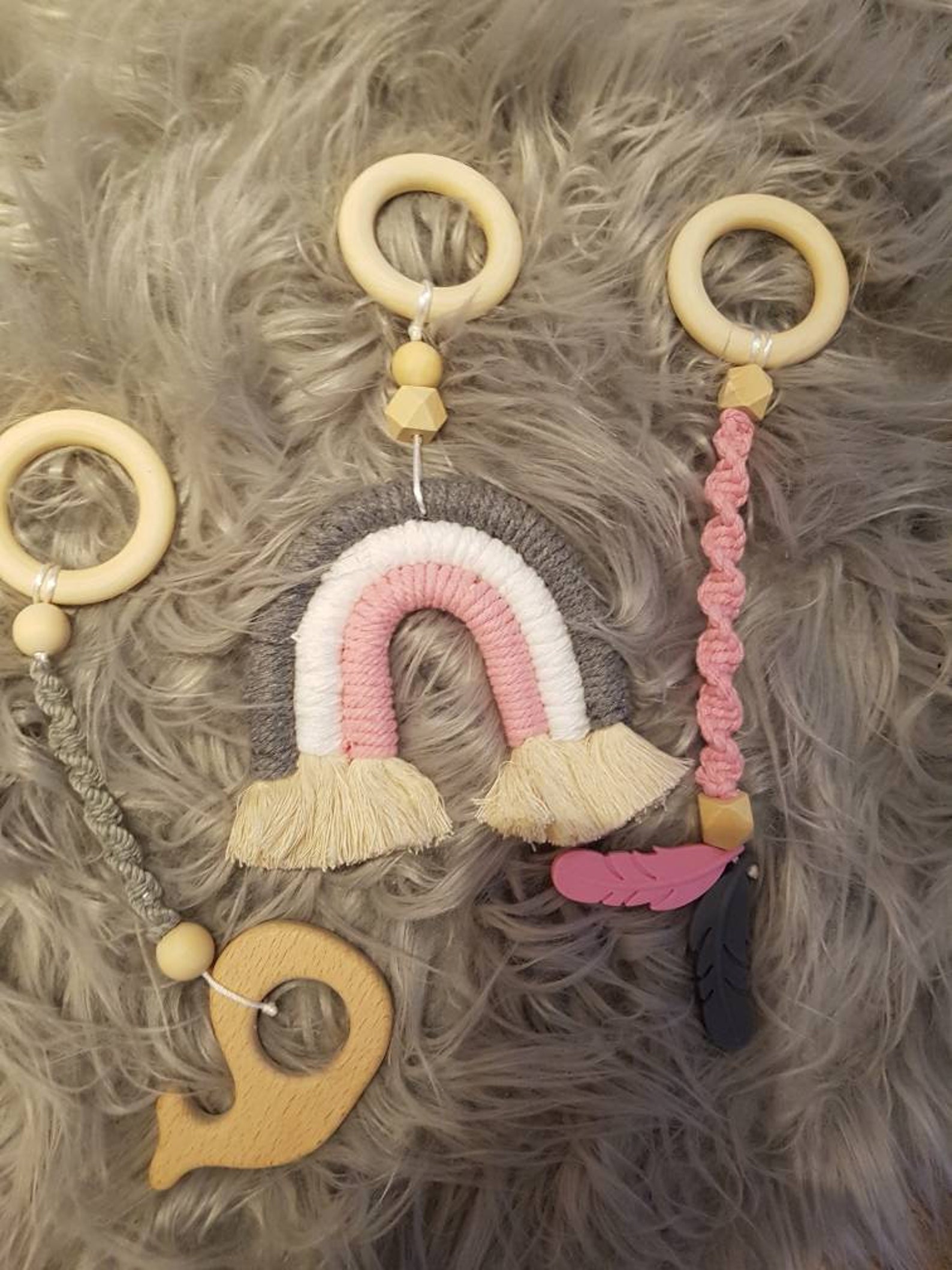 Baby Gym Macrame Toys Rainbow Baby Toys Nursery Wooden Gym Etsy