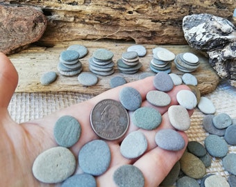 Ocean Wishing Stones Natural Stripe Flat Sea Stones 10 Striped Beach Rocks DIY Craft Pebbles