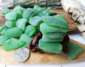Bulk Lot 50-150 thick sea glass green Crafts jewelry real beach glass set Mosaic beach glass Supplies Sea glass art