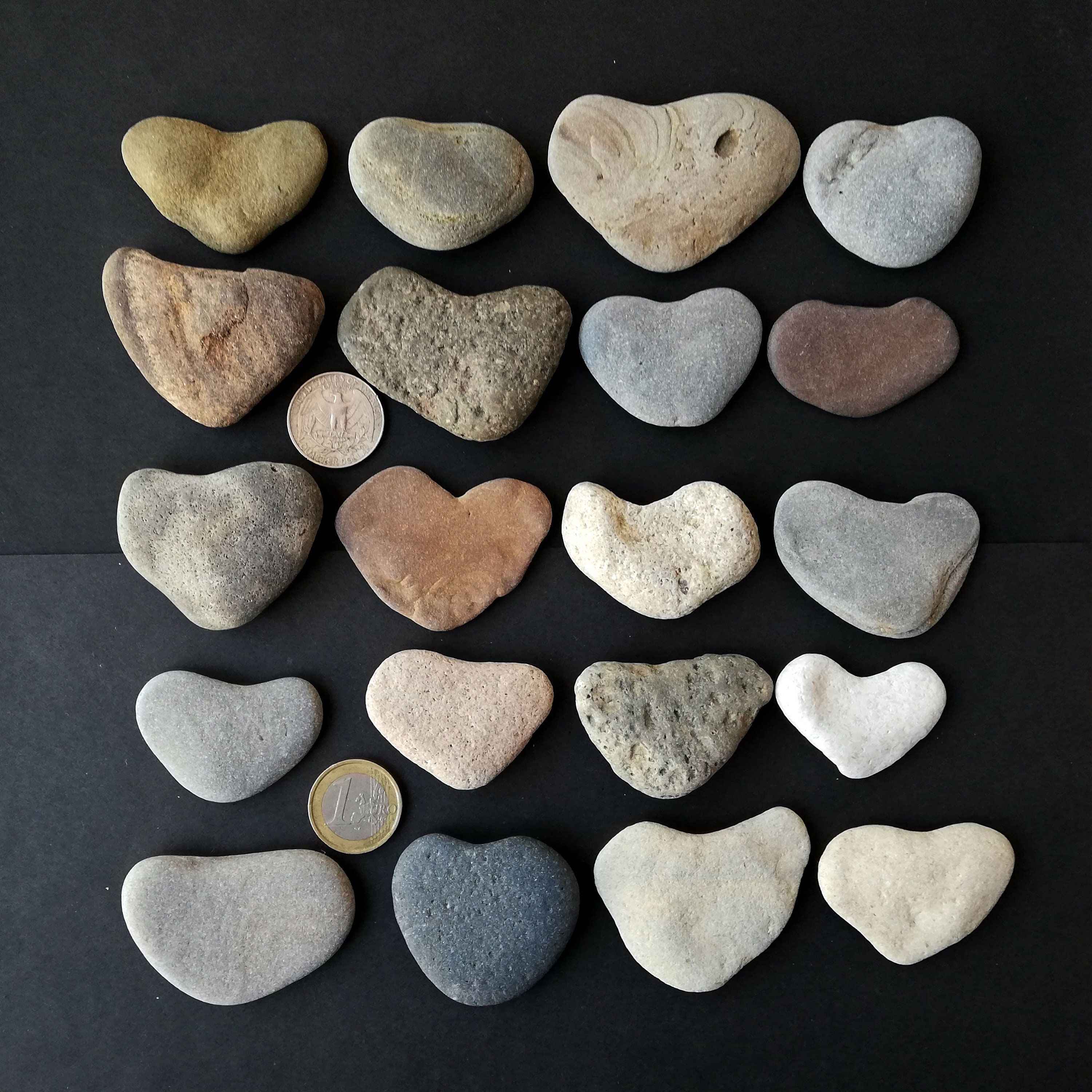 Large 1 2/3 2 1/2 Genuine Heart Shaped Rocks | Etsy