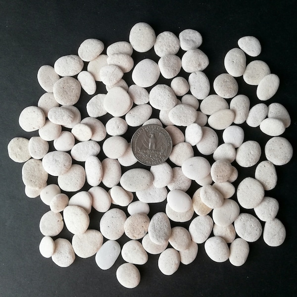 White beach small stones 50-200 set Sea pebbles craft flat sea white stones oval round Pebble art Picture stones