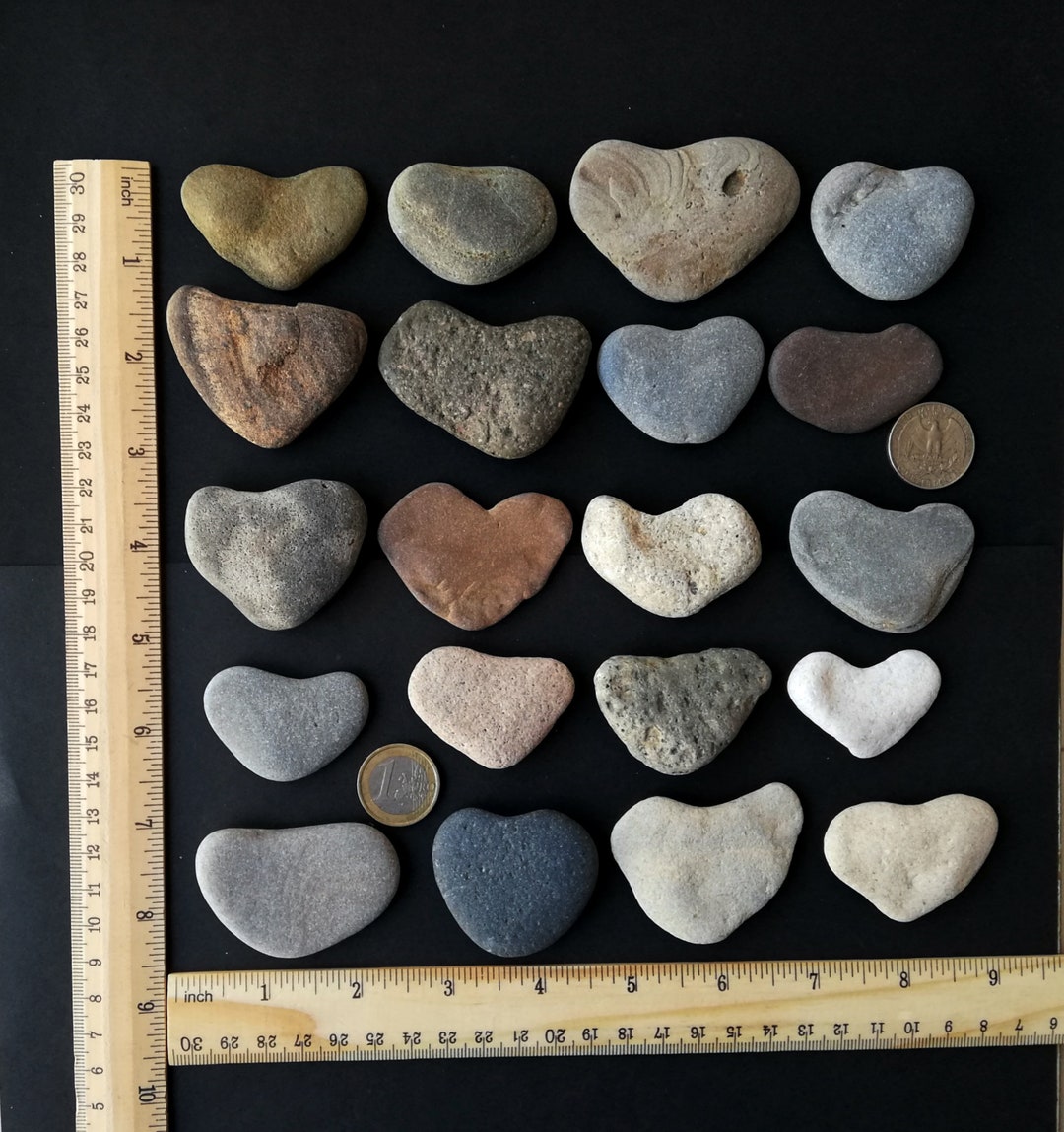Large 1 2/3 2 1/2 Genuine Heart Shaped Rocks - Etsy