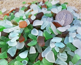 Sea glass small 50-500 lot Bulk real beach glass Mosaic sea glass Real genuine very tiny sea glass mix color