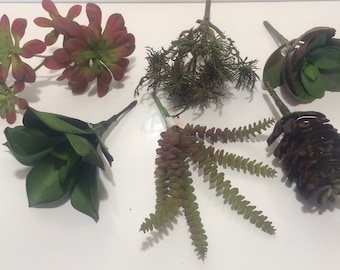 Set of 6 Artificial Succulents, Artificial Cactus, Succulents, Cactus SKU: VS07062019