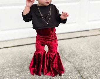 velvet bell bottoms outfit