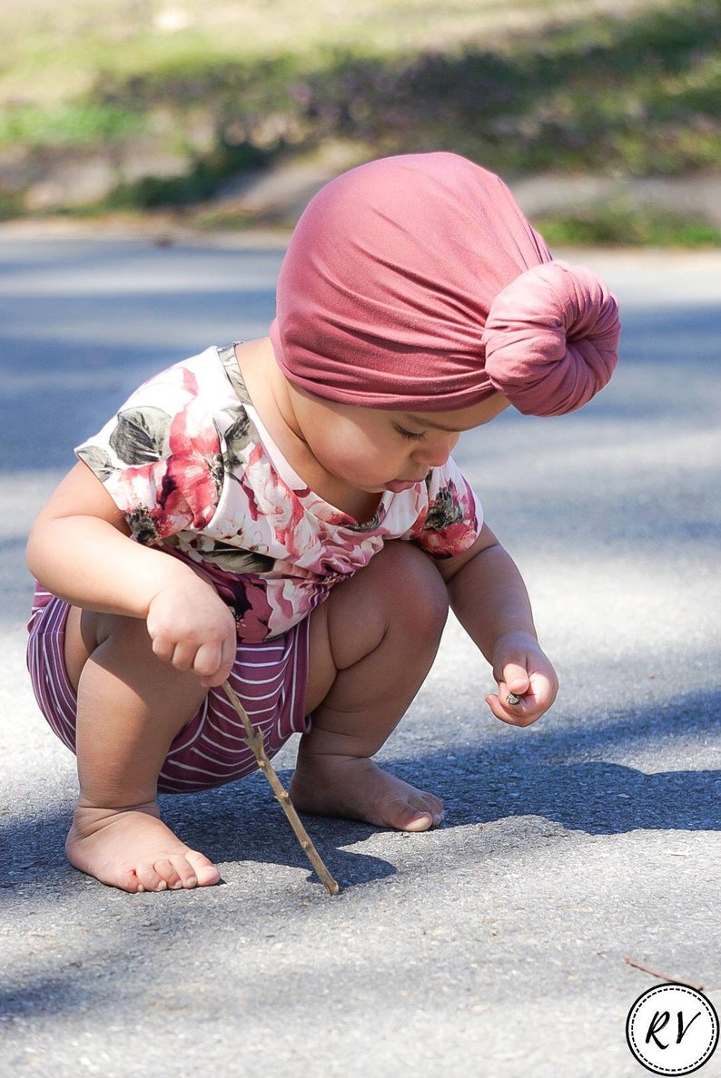 NEW Mauve Floral Crop Top Only Baby and Toddler