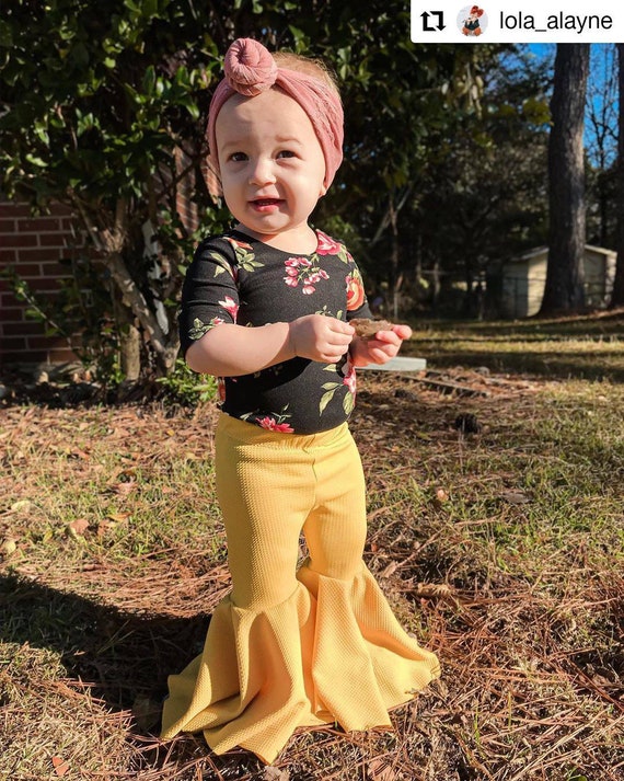 Bullet Ruffle Bell Bottoms for Baby and Toddler Girls // Bell | Etsy