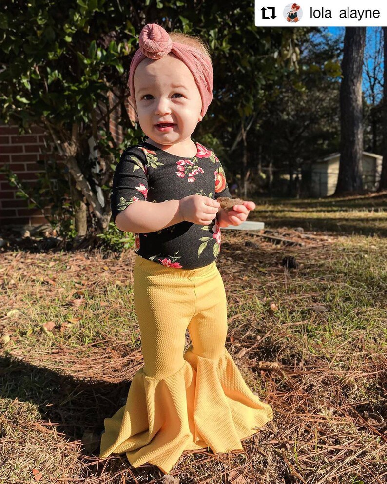 Bullet Ruffle Bell Bottoms for Baby and Toddler Girls // Bell Etsy