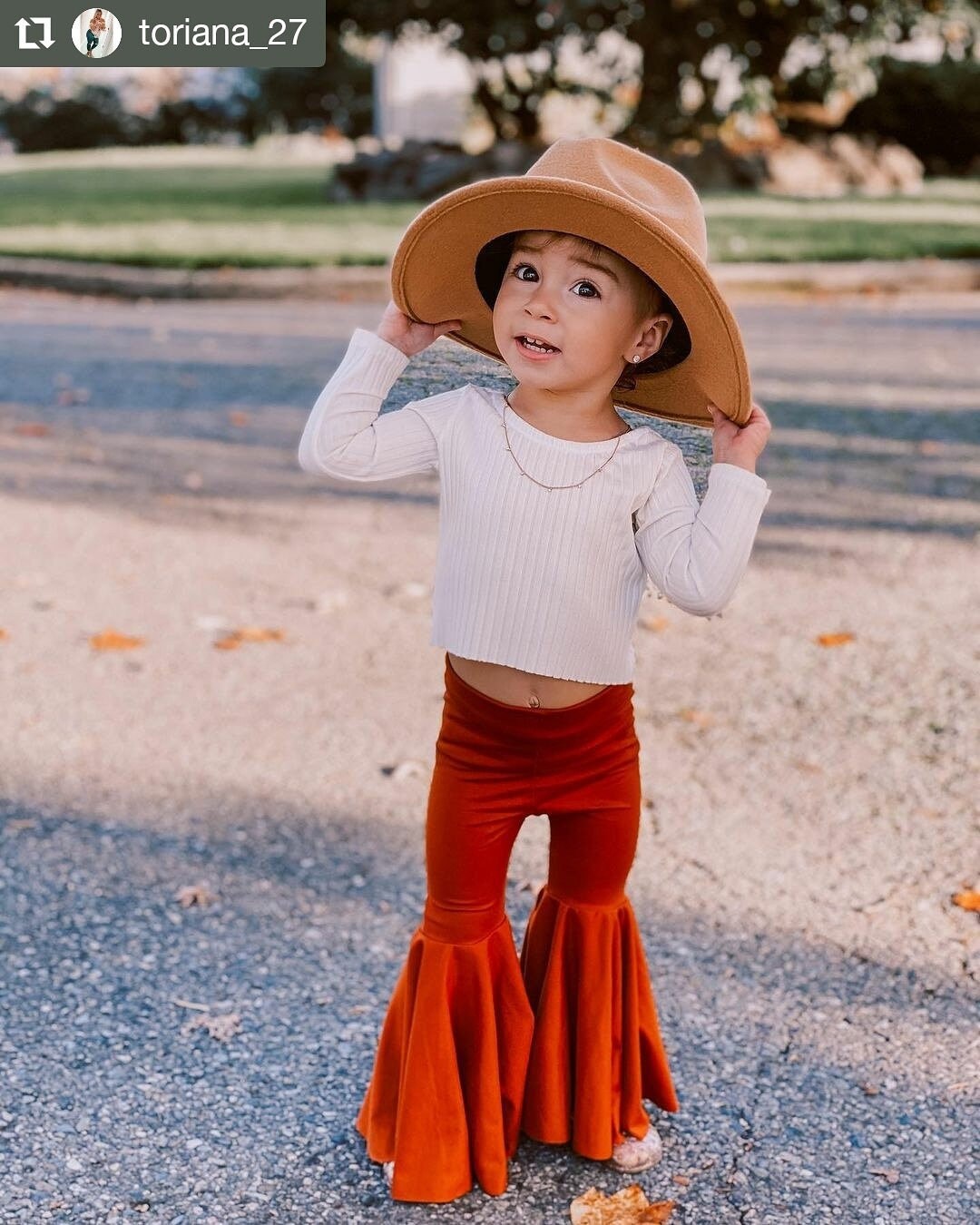 Fall Solid Rust Twirl Bell Bottoms Baby and Toddler Girl Etsy