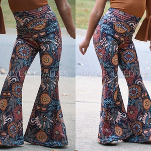 Boho Hippie High-Waist Flared Bell Bottoms for Baby & Toddler Girls, Lainey Wilson Inspired