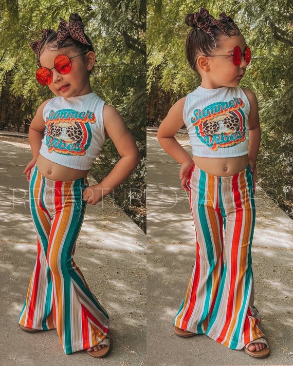 Child's Yellow Hippie Bell Bottom Pants - Candy Apple Costumes