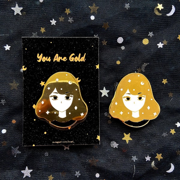 You Are Gold Hard Gold Emaille Pin 1,3 Zoll