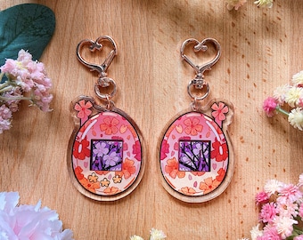 Blossom Watercolor Double-sided Keychain