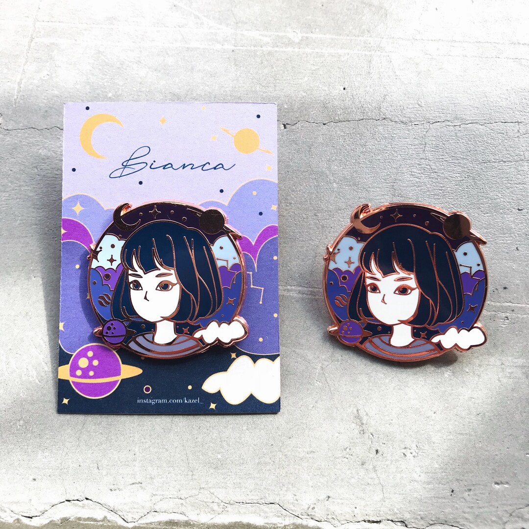 Bianca Hard Gold Enamel Pin 1.5 Inches - Etsy