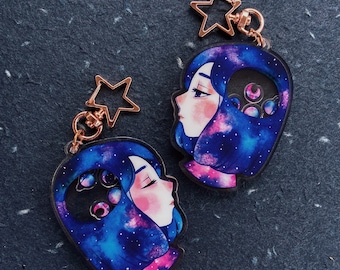 Universe In Your Head Double-sided Shaking Keychain