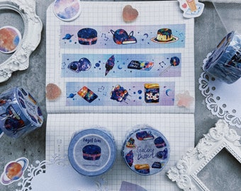 Galaxy Dessert 2.5 cm Watercolor Washi Tape