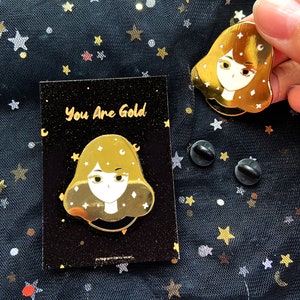 You Are Gold Hard Gold Enamel Pin 1.3 Inches image 6