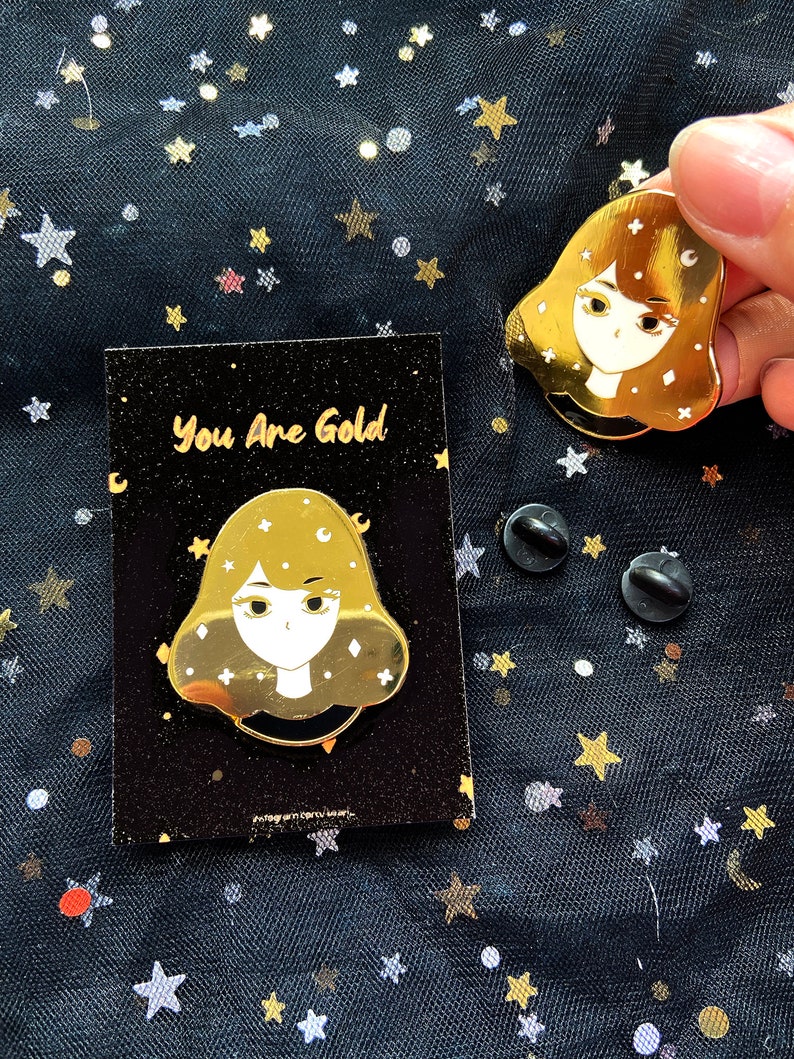 You Are Gold Hard Gold Enamel Pin 1.3 Inches image 6