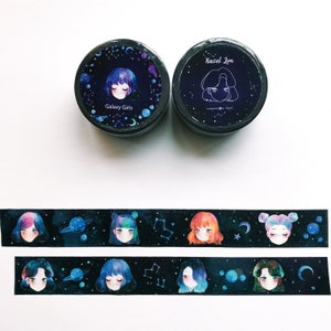 Galaxy Girls Watercolor Washi Tape