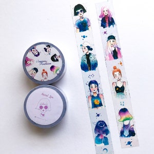 Cosmos Fashion Watercolor Washi Tape image 1