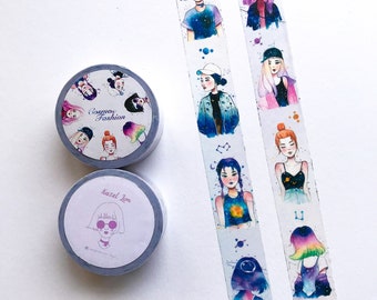 Cosmos Fashion Watercolor Washi Tape