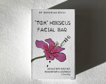 Hibiscus 'Tox' Contouring Facial Cleansing Bar Vegan