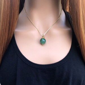 Handmade Green Aventurine Pendant Necklace - Unique Gift For Her